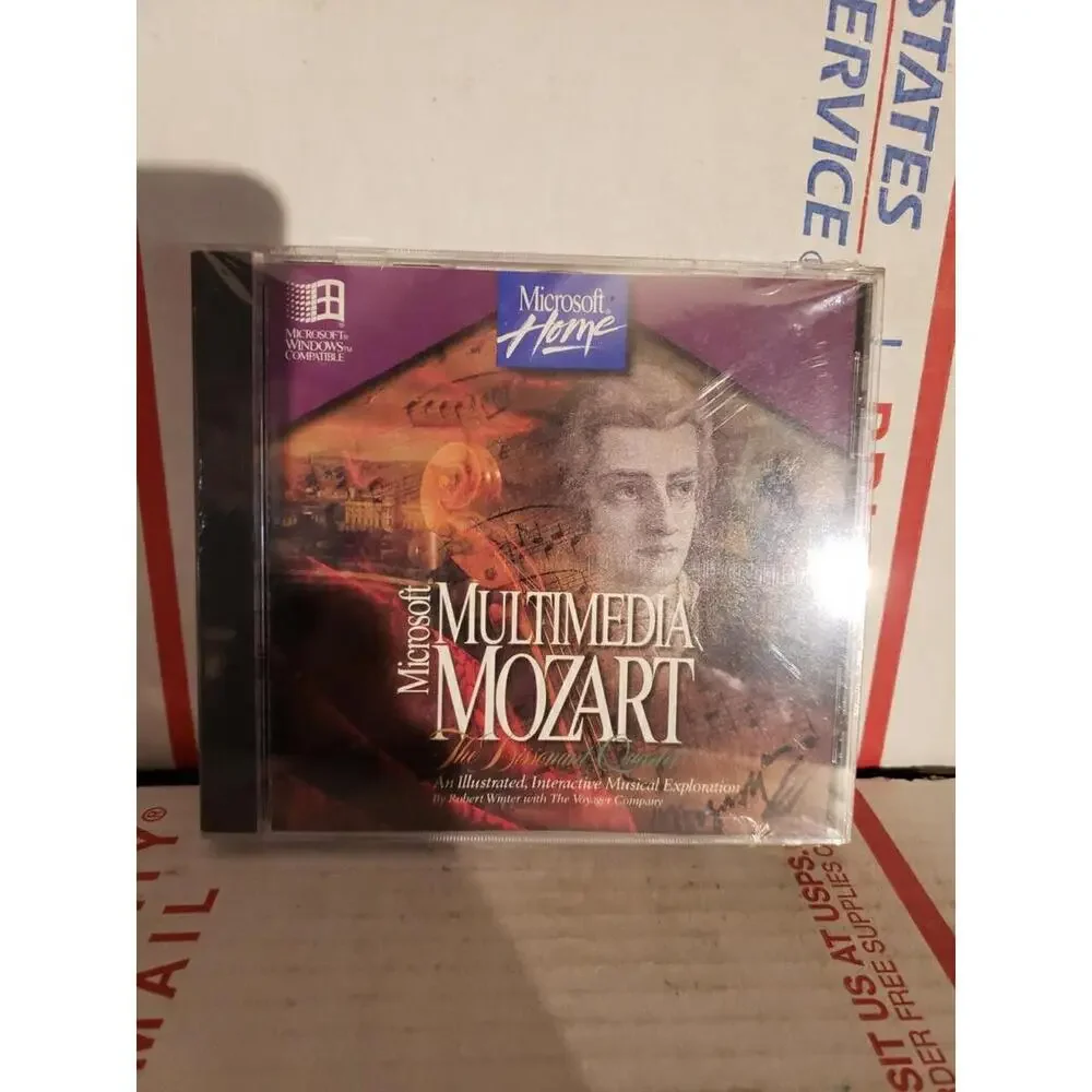 Microsoft Home - Multimedia Mozart PC CD-ROM 1994 Microsoft Windows NEW ~ #213